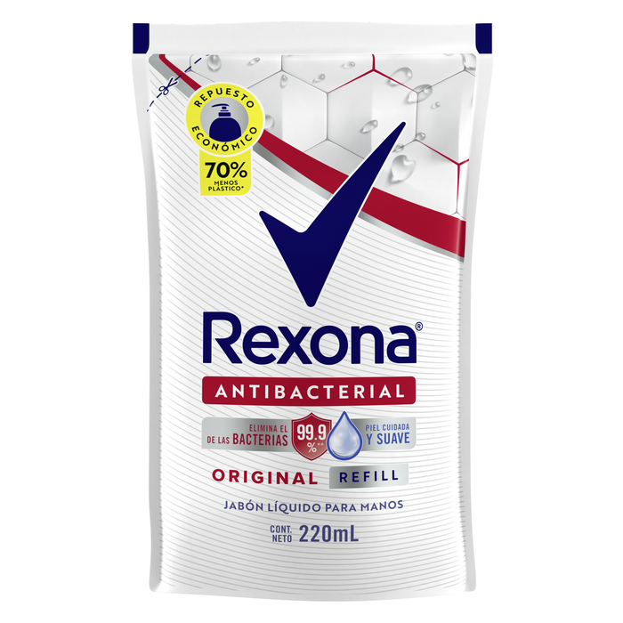 REXONA Antibacterial - Jabon Liquido para Manos Original - 220ml