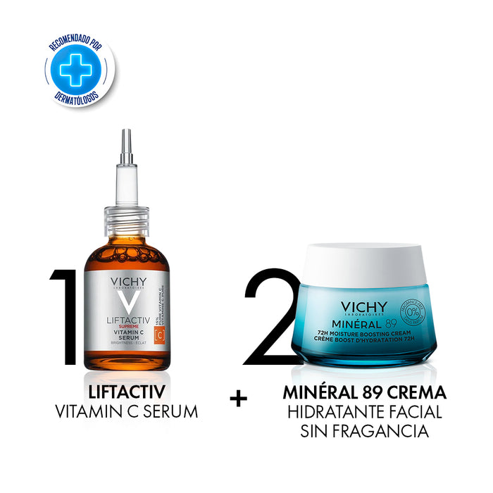 VICHY - Combo Lifactiv Vit C + Crema Mineral 89 sin fragancia