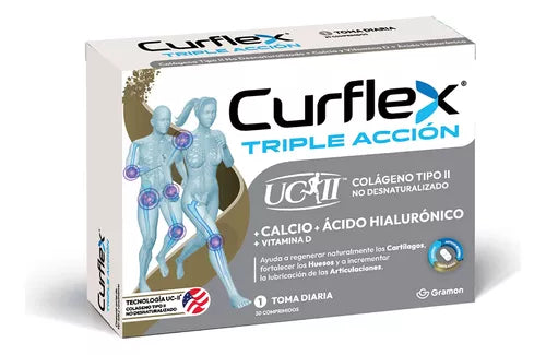 CURFLEX Triple Accion - Colageno Tipo II No Desnaturalizado - 30comp
