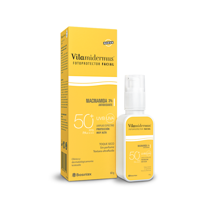 VITAMIDERMUS - Fotoprotector Facial FPS 50 - 3% niacinamida
