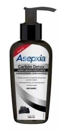 Asepxia Carbon Detox Jabon Liquido X 200 Ml