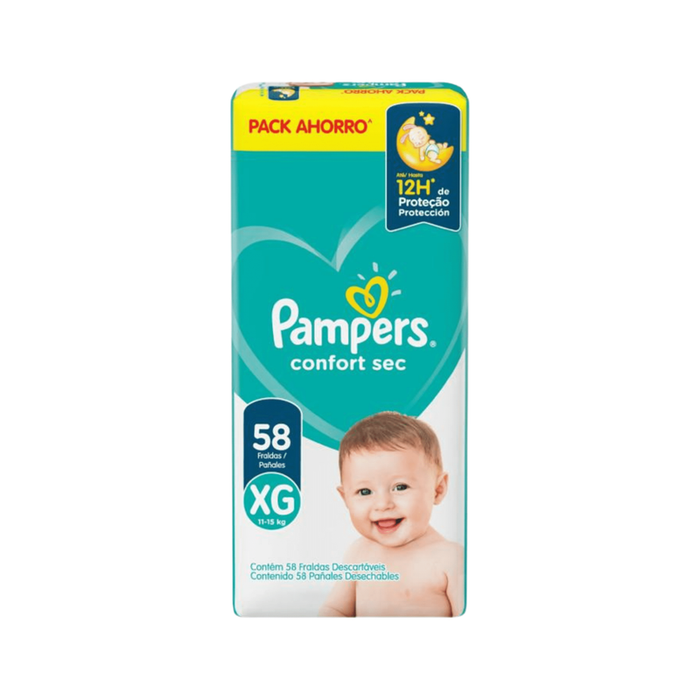 Pampers - Confort Sec Hiperpack Xg