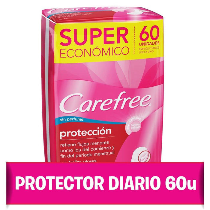 Carefree Proteccion Sin Perfume Protectores Diarios X 60 U
