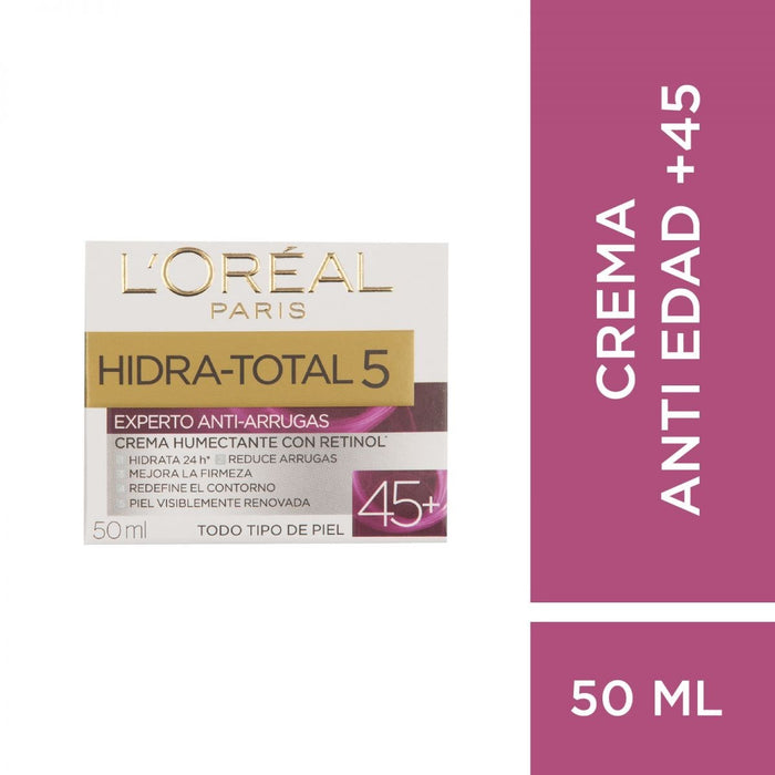 Loreal - Crema Hidra Total 5 Con Retinol 45+