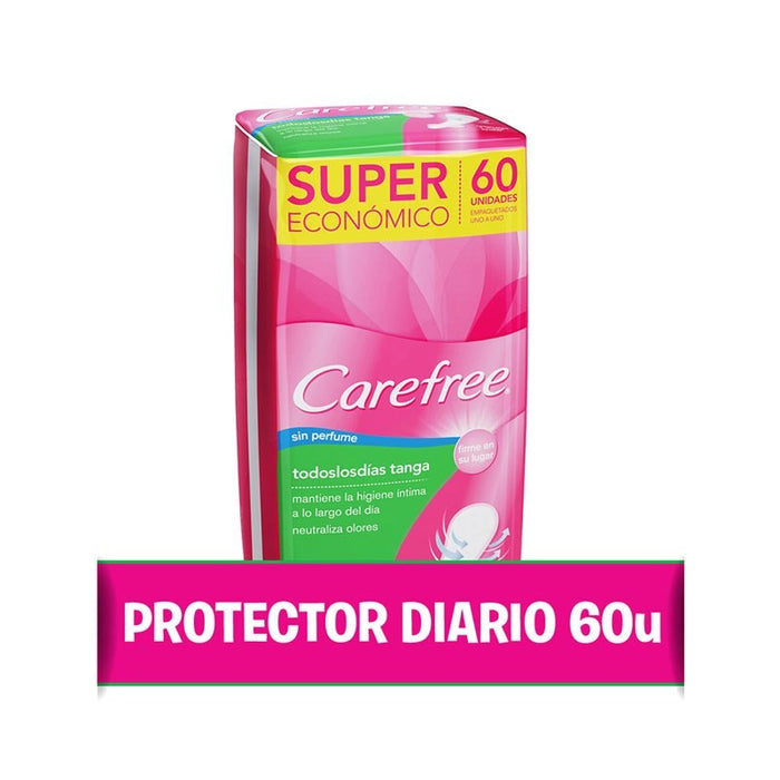 Carefree Brisa Tanga Maxi Sin Perfume Protectores Diarios X 60 U