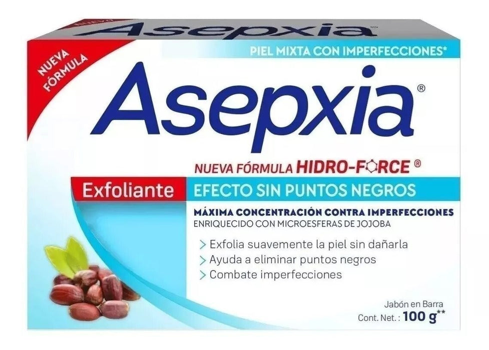 Asepxia Hidra Force Exfolia 100g 2x1 Jabon