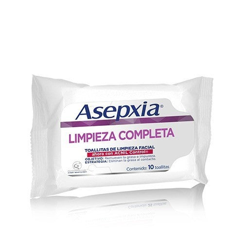 Asepxia Limpieza Profunda X 10 Toallitas